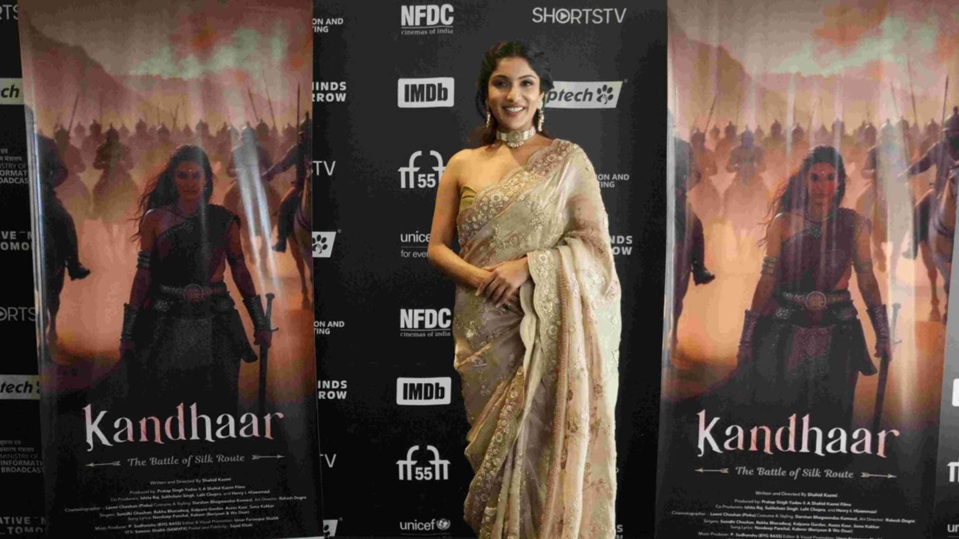 IFFI GOA 2024 People surprised to see Ishita Raj web series kandhaar first look applause Rajnandini character