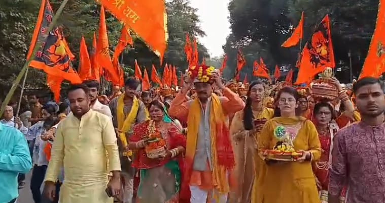 Say Radhe Radhe Shyam will come Devkinandan Thakur story begins tomorrow Kalash Yatra taken out from Motijheel