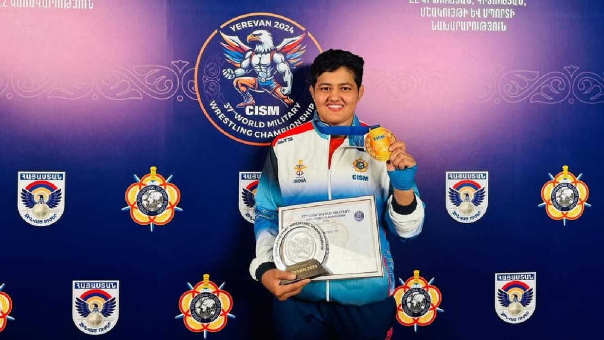 Rohtak CR Stadium trainee Ritika Hooda won gold medal in World Military Games