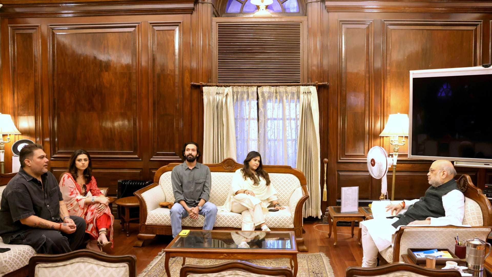 The Sabarmati Report Union Home Minister Amit Shah met ekta kapoor vikrant massey Raashii Khanna watch photos