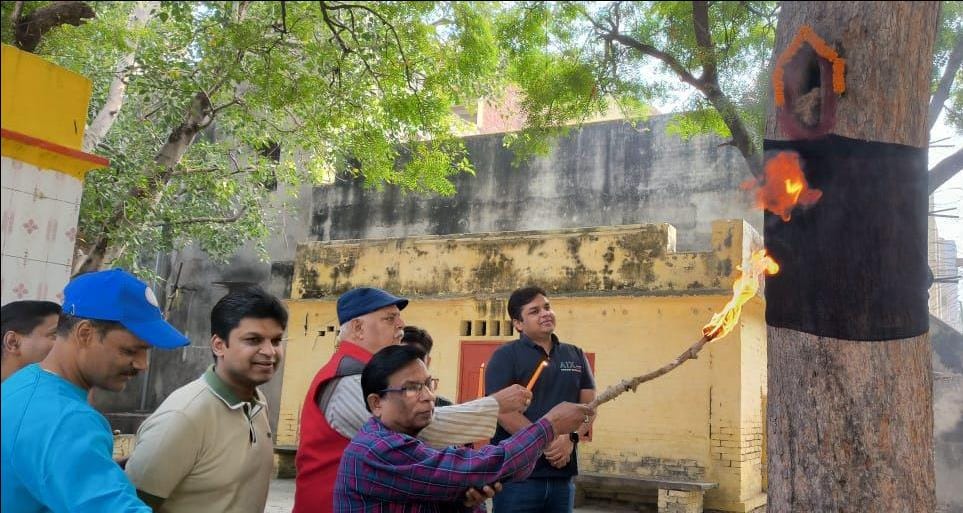 Uluk mahotsav Owl God resided in flat Aarti performed by playing pipe