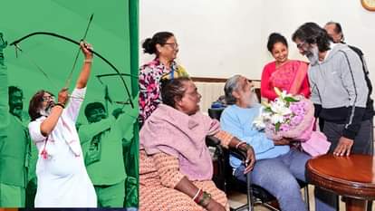 जीत के बाद परिवार के साथ हेमंत सोरेन