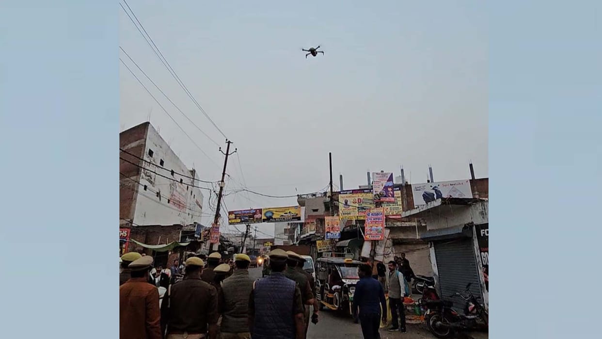 Kanpur: Police on alert in the city due to the dispute in Sambhal