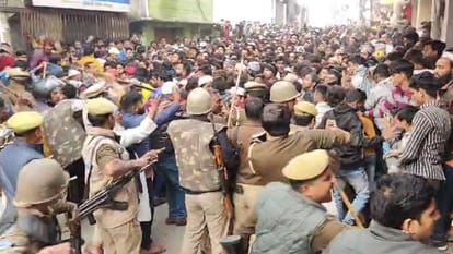 Sambhal Jama Masjid case: Survey is being done inside mosque, stones rained from all sides in few moments