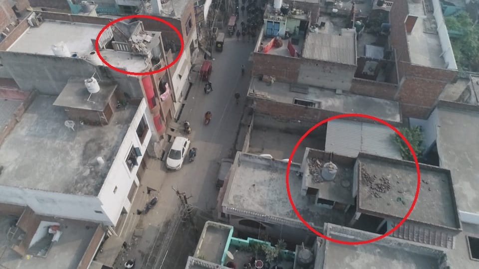 Alert in Muzaffarnagar after Sambhal riot drones flew stones seen on roofs of houses