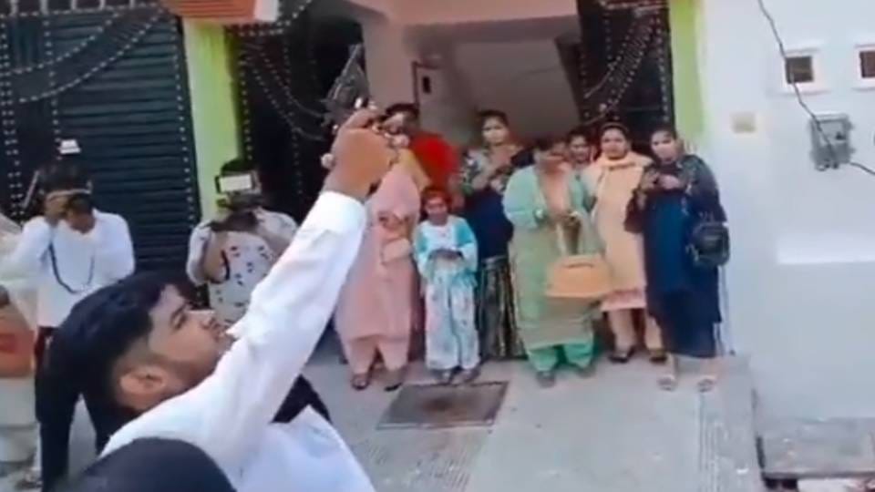 groom fired in celebration from his licensed revolver on day of marriage In Lucknow police arrested him