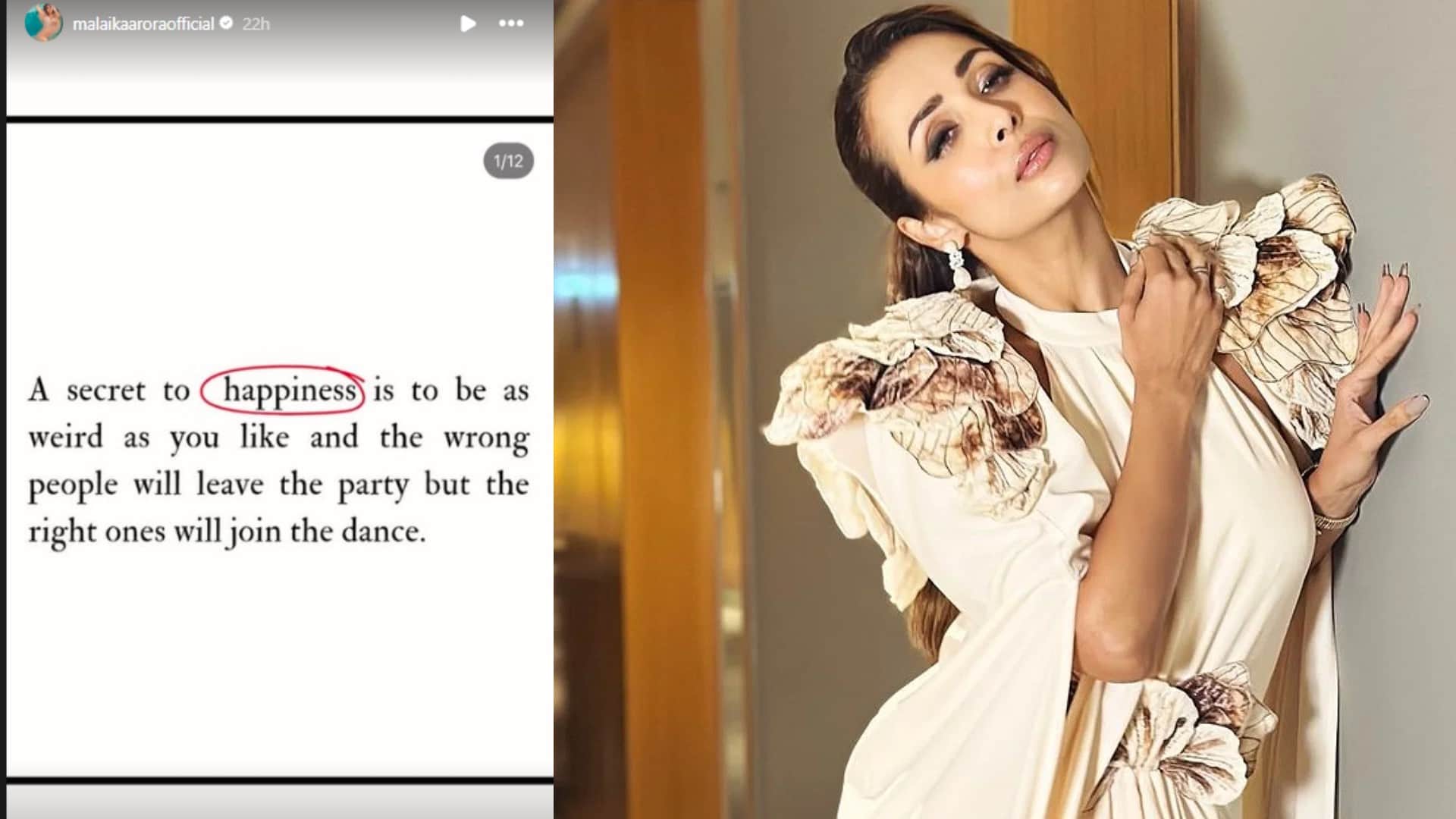 Malaika Arora revealed her relationship status said this on a social media post