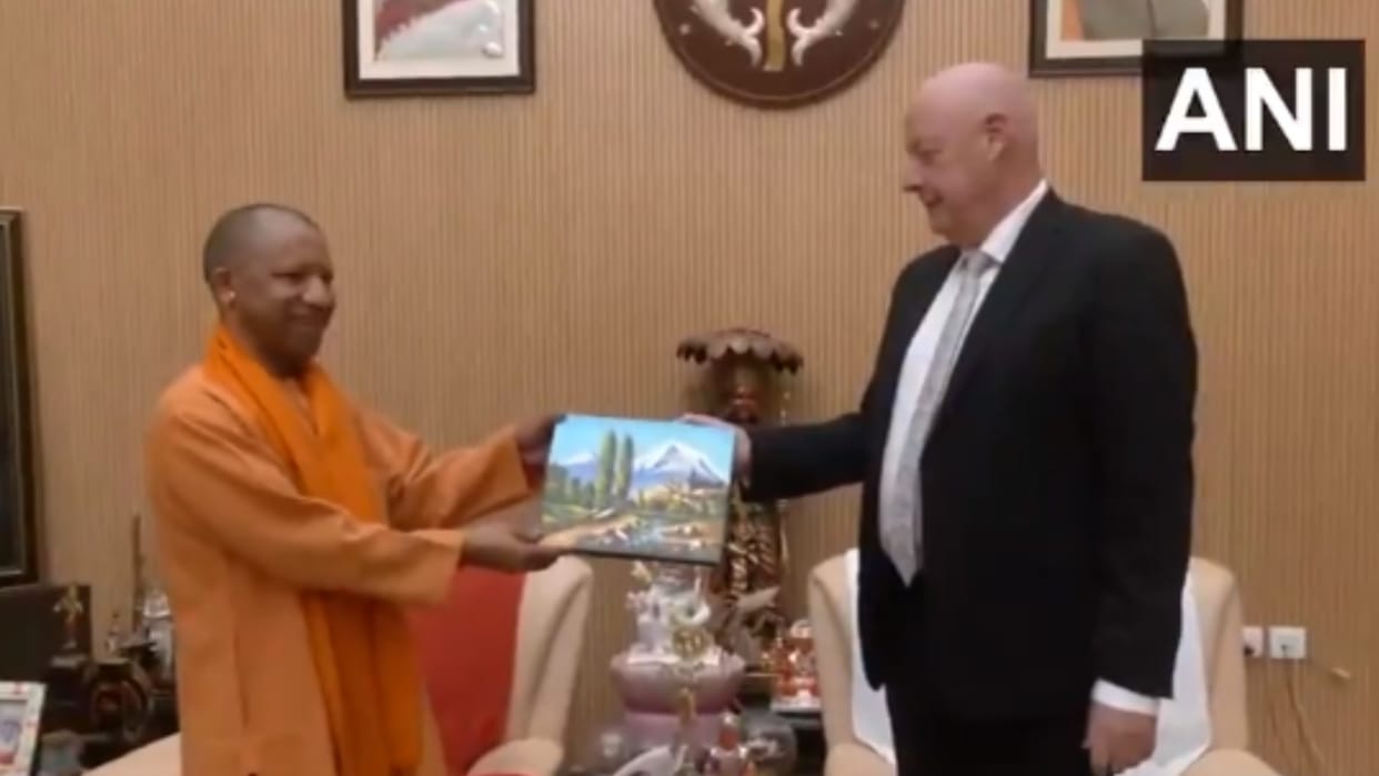 Denmark's Ambassador Freddy Sven meets Uttar Pradesh Chief Minister Yogi Adityanath.