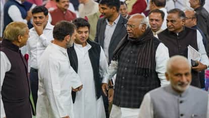 राहुल गांधी-ज्योतिरादित्य सिंधिया-मल्लिकार्जुन खड़गे