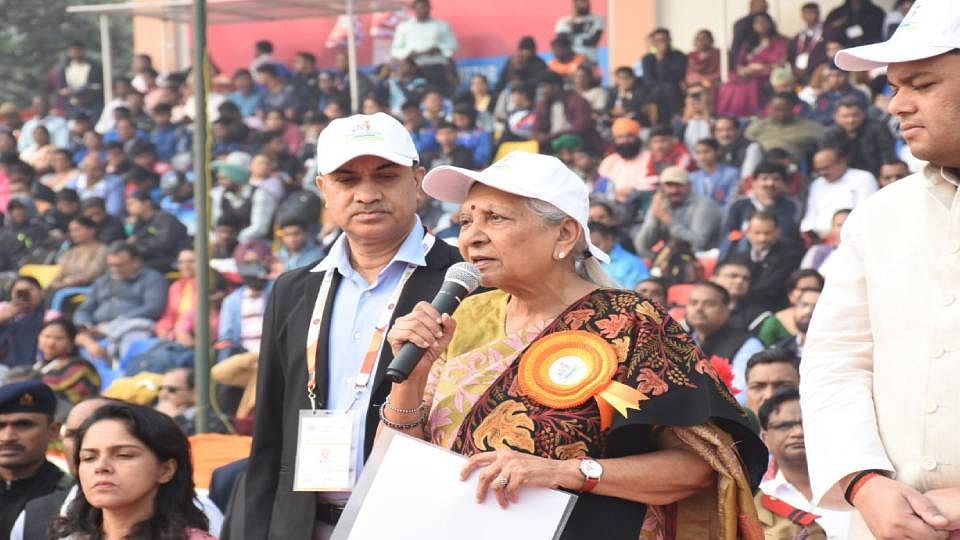 Governor Anandiben Patel inaugurated National School Athletics Competition in Lucknow