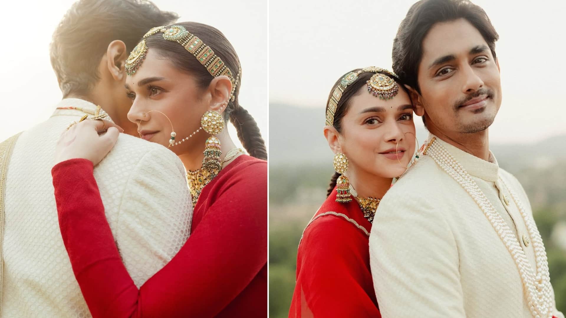 Aditi Rao Hydari Siddarth new wedding pics regal elegance look goes viral on social media