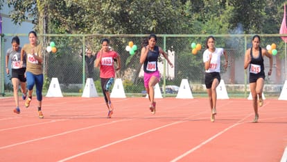 Rohilkhand University Athletics Meet Swati wins in the women category race