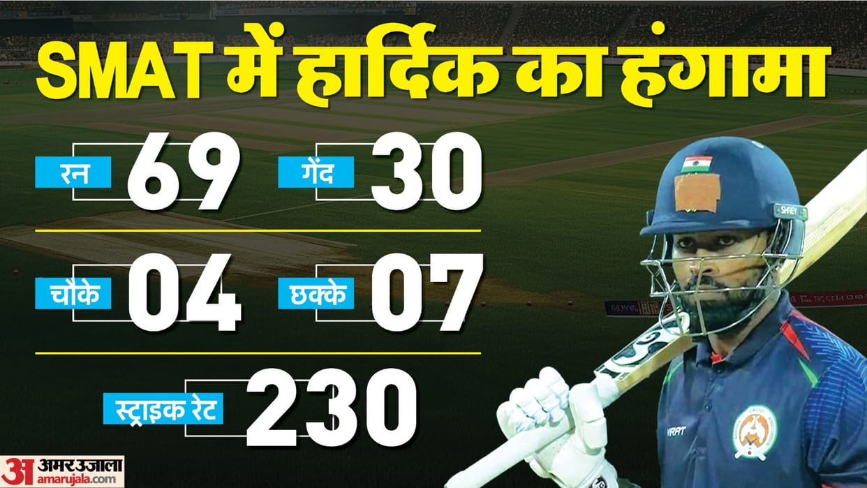 Hardik Pandya hit half century in syed mushtaq ali trophy let baroda win by 3 wickets against tamil nadu