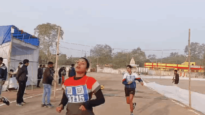 Electronic device monitoring physical test for high-tech recruitment of forest guard in Kabirdham