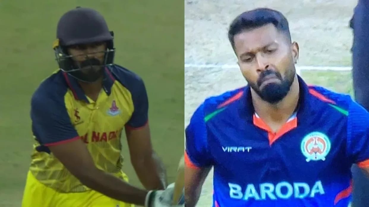 SMAT: vijay shankar hits three sixes in hardik pandya over csk bought batsman in ipl 2025 mega auction