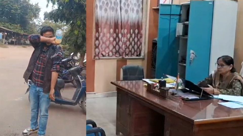 Students demonstrated against closed library in Raigarh