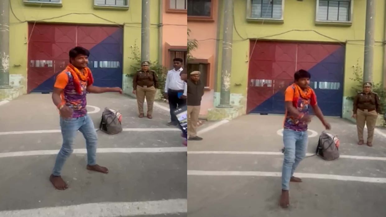 Kannauj: Prisoner released from jail after nine months dances, video goes viral