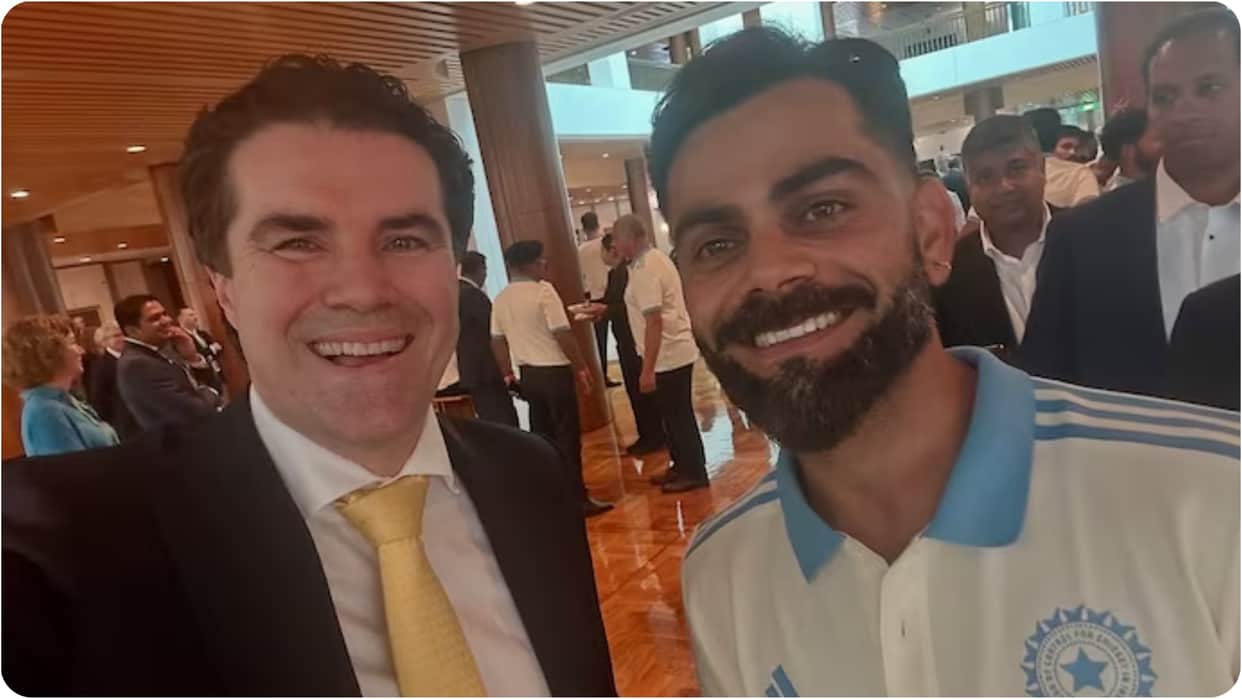 Assistant minister of external affairs of Australia Tim Watts was in awe after meeting Virat Kohli in Canberra