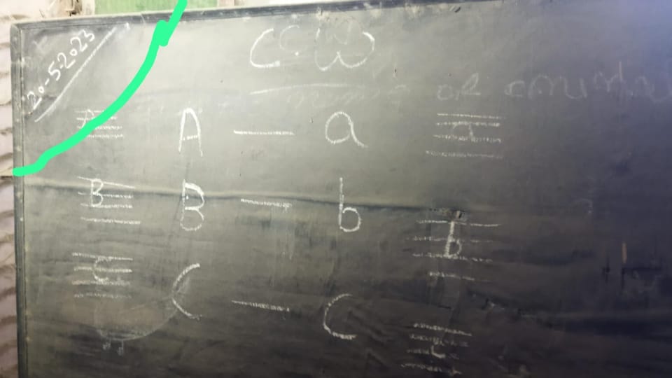 kanpur human skeleton found in madrasa date of 18th may 2023 and abcd on board in class room