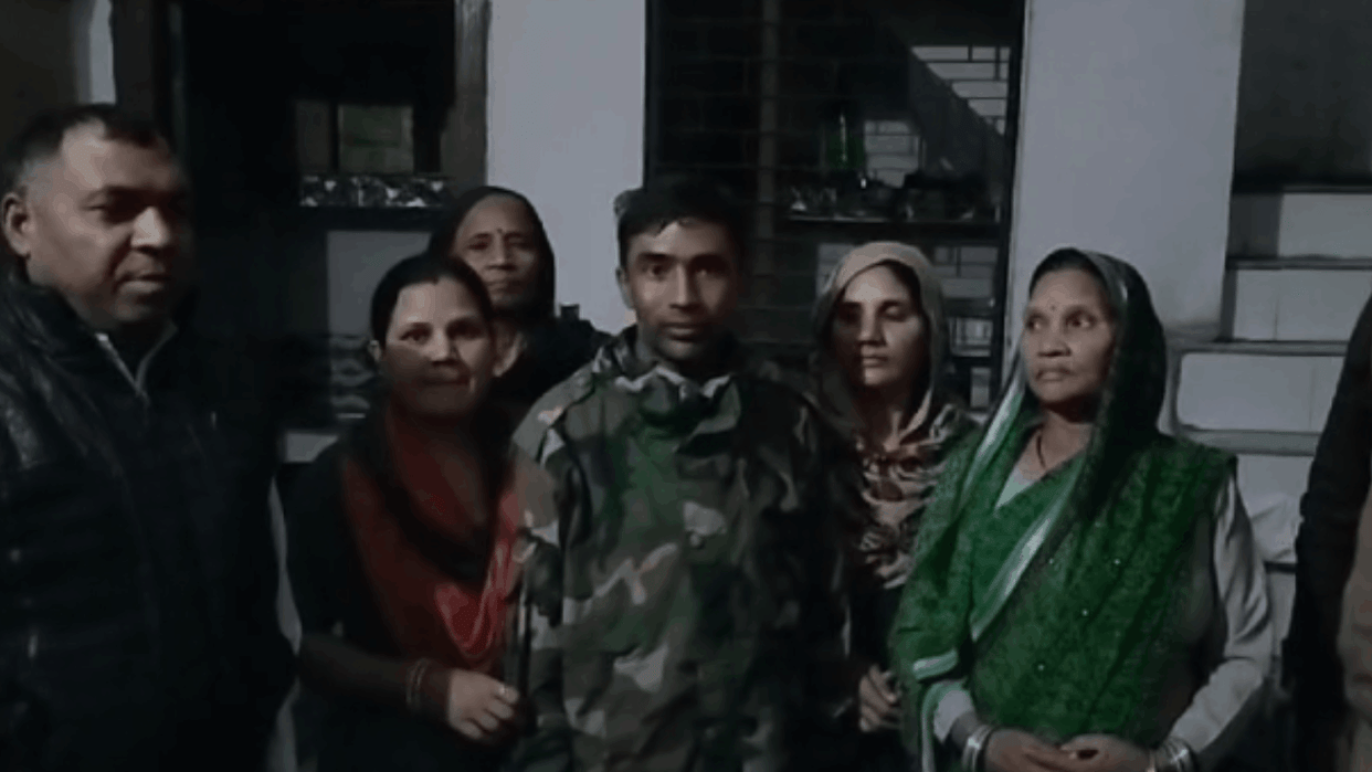 Mother had tears in her eyes when her only son Raju met his family after 31 years.