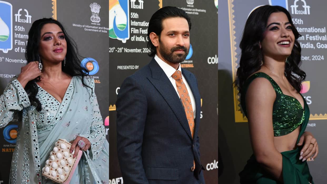 IFFI Goa 2024 From Vikrant Massey Rupali Ganguly Armaan Malik Rashmika Mandanna manoj Joshi