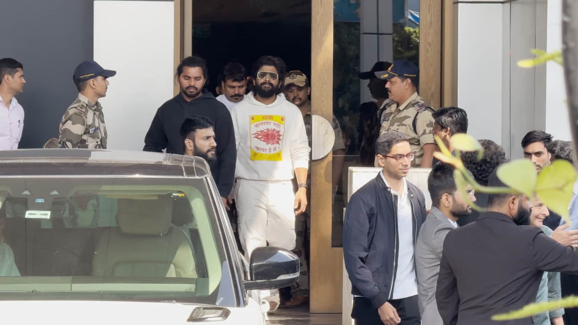 Allu Arjun Rashmika Mandanna in Mumbai to promote their upcoming film Puspha 2 The Rule release on 5 December