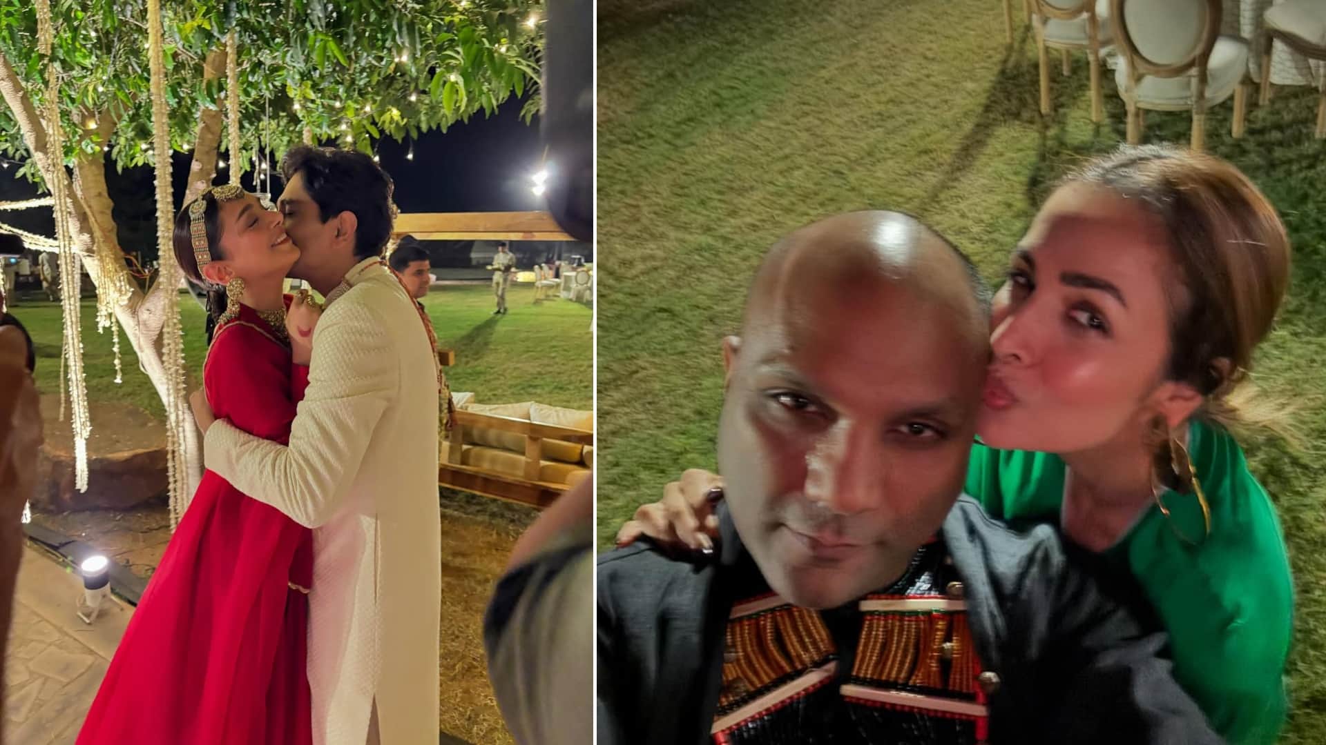 Aditi Rao Hydari Siddharth Newlyweds dancing with Farah Khan Huma Qureshi on SRK Chaiyya Malaika Arora joins