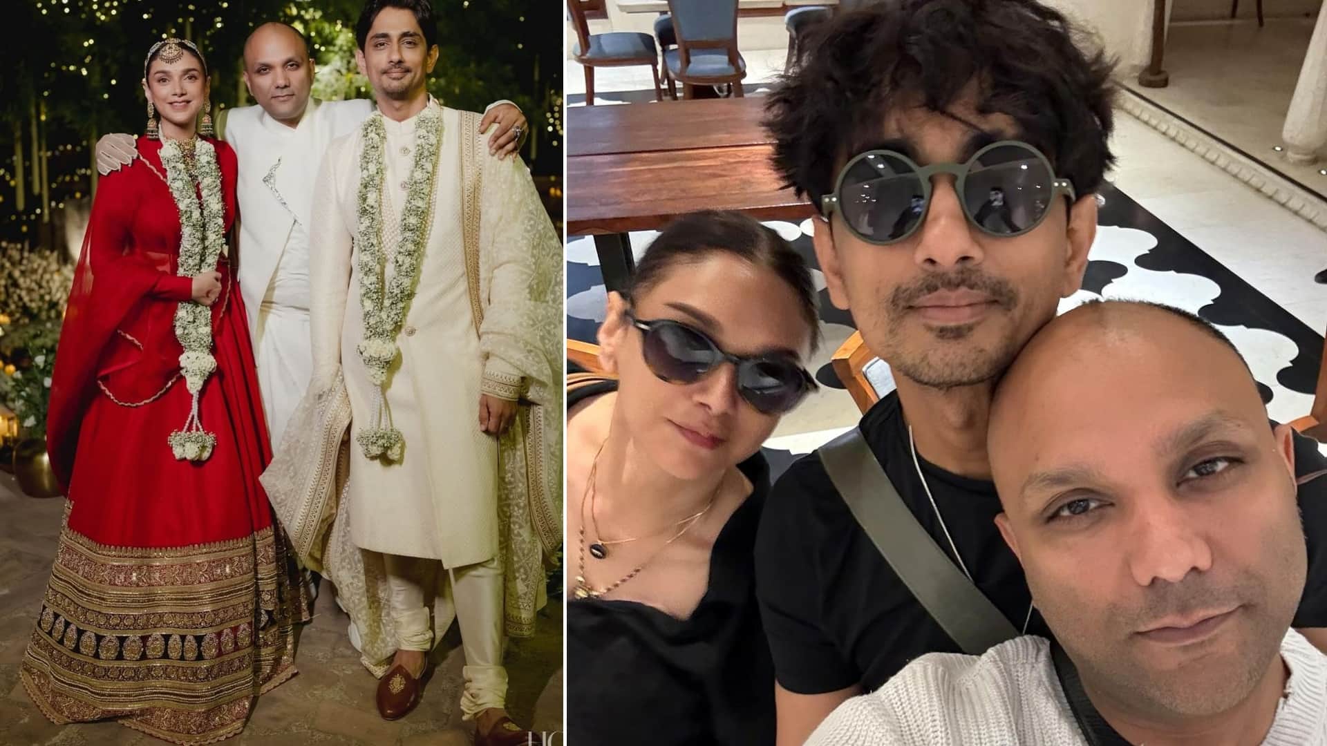 Aditi Rao Hydari Siddharth Newlyweds dancing with Farah Khan Huma Qureshi on SRK Chaiyya Malaika Arora joins