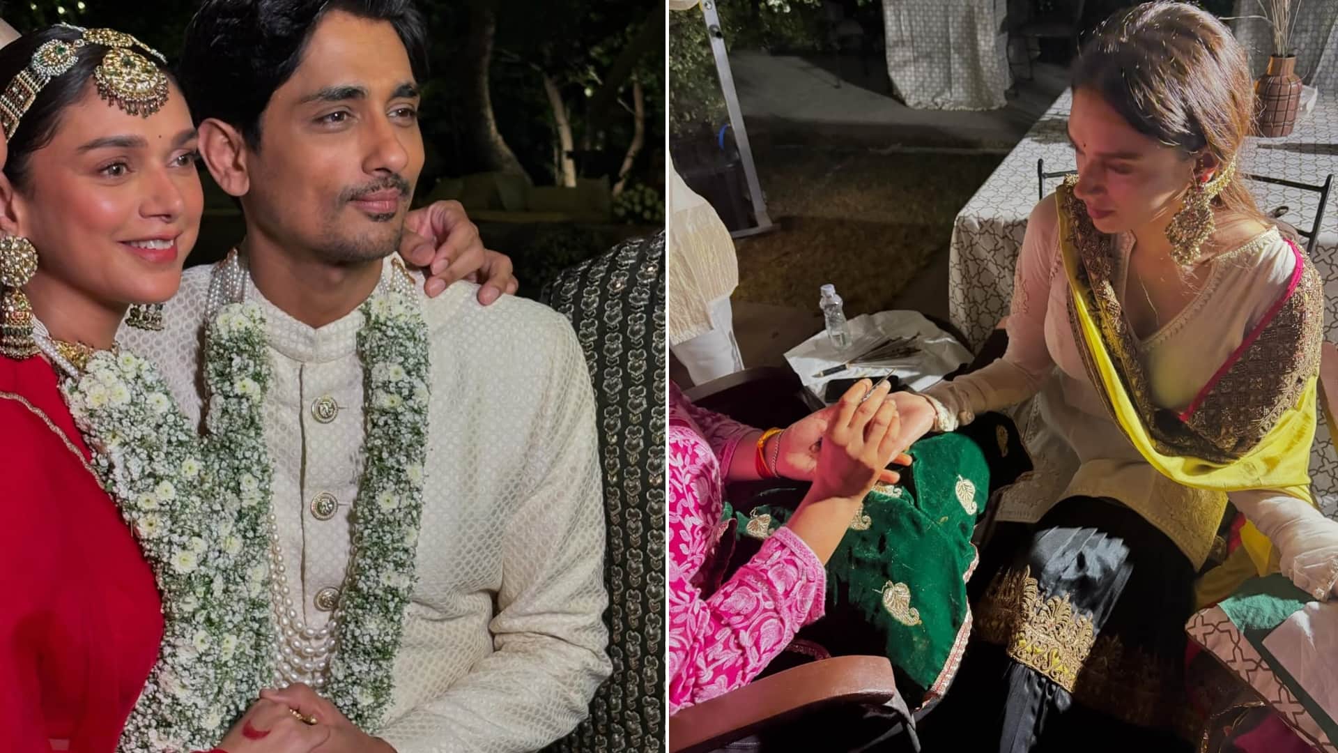 Aditi Rao Hydari Siddharth Newlyweds dancing with Farah Khan Huma Qureshi on SRK Chaiyya Malaika Arora joins