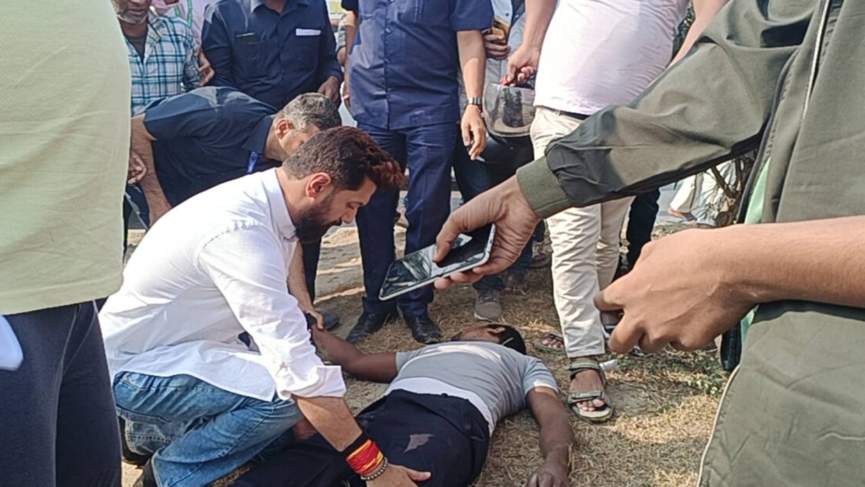 Chirag Paswan sent two youths writhing in pain on the road to the hospital in his car after the accident