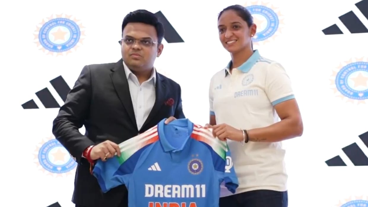 Indian Cricket Team New ODI Jersey Harmanpreet Kaur and Jay Shah Revealed See Photos