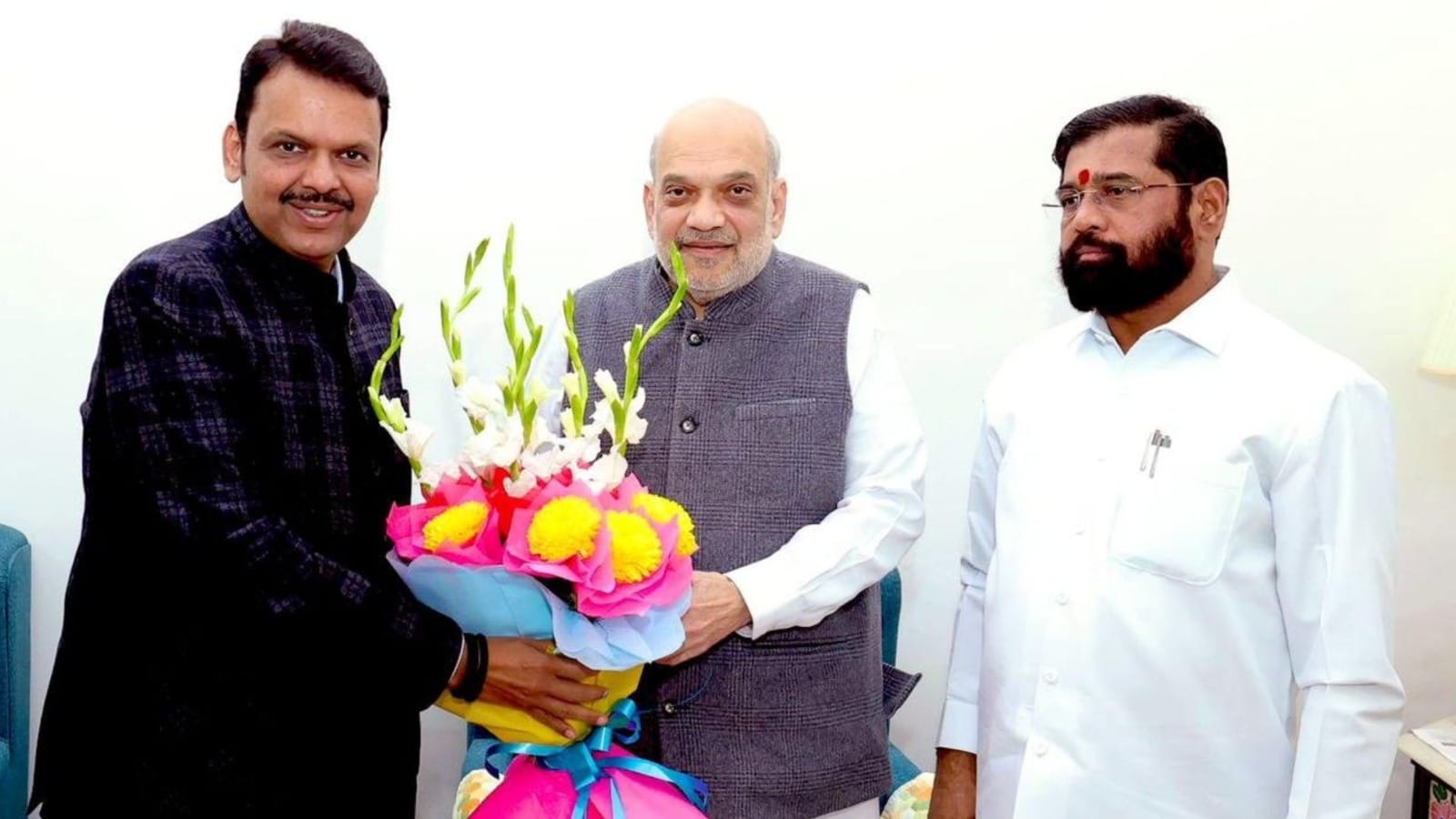 अमित शाह, देवेंद्र फडणवीस, एकनाथ शिंदे