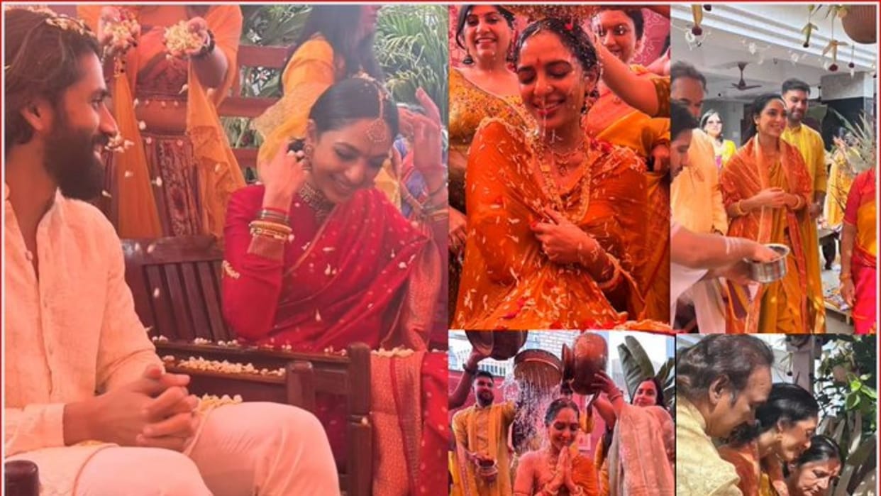 Thandel actor Naga Chaitanya Sobhita Dhulipala Wedding Festivites Started From Haldi ceromony