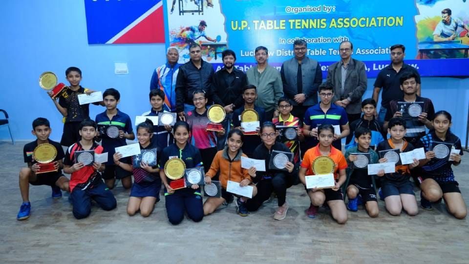 Lakshya, Shaurya and Sakshi became champions in State Ranking Table Tennis Championship