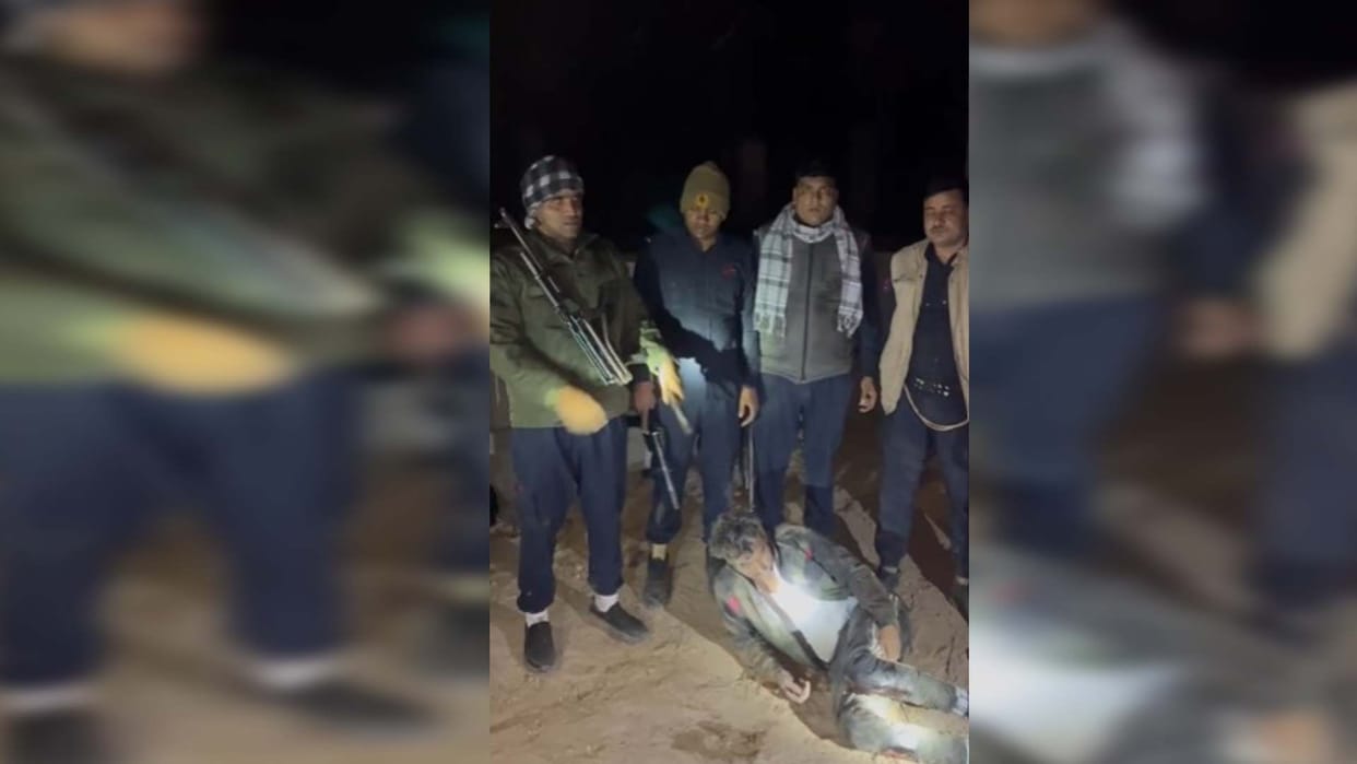 Encounter between Bharatpur QRT 5 and cow smugglers