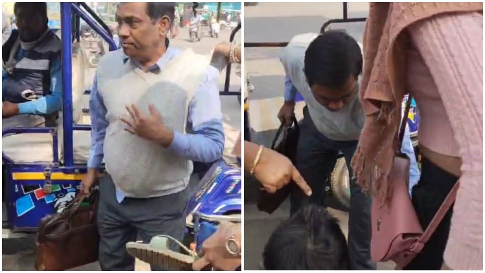 Gwalior woman beats old man with slippers for molesting girl MP Hindi News
