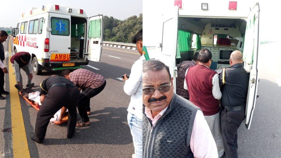passenger died after falling down while spitting tobacco with door open in moving bus In Sultanpur