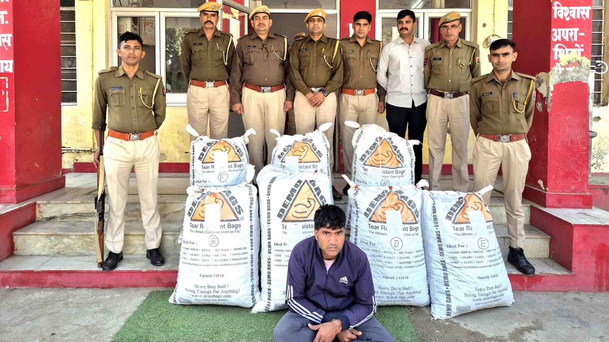Kekri News: 100 kg of illegal poppy husk being smuggled in grain sacks recovered