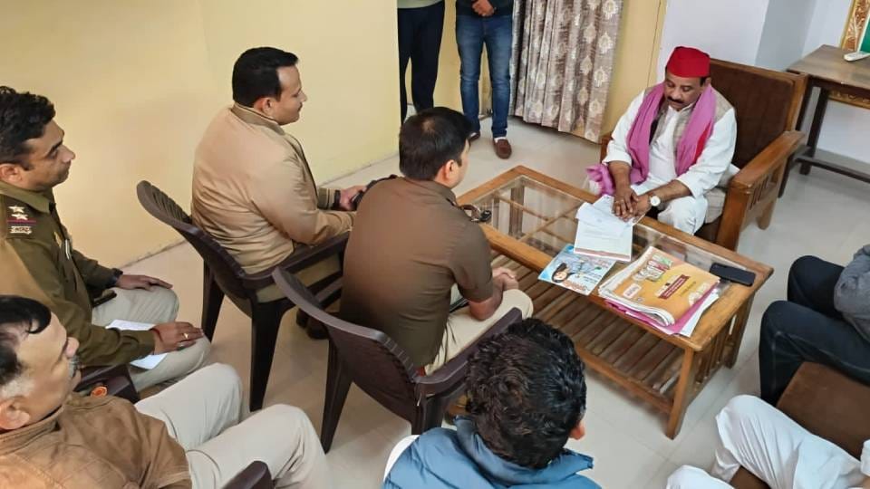 police have also placed SP state president Shyam Lal Pal under house arrest at his residence In Lucknow