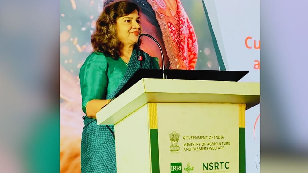 Agriculture Production Commissioner Monika S Garg spoke about soil improvement