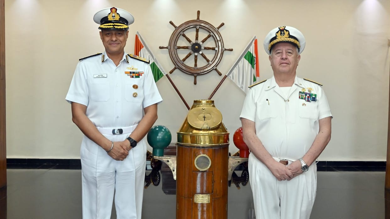 Italy's top Navy official meets Indian Western Naval Command chief; discusses maritime cooperation