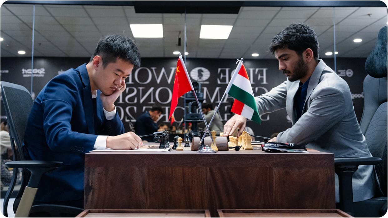 world chess championship Gukesh-Liren ended in a draw, both had 4.5-4.5 points after the ninth round