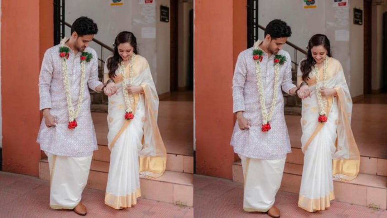 Anju Joseph got married for the second time shared photos with husband Aditya Parameswaran