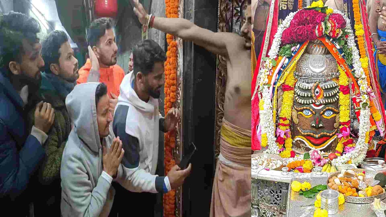 Seven cricketers reached the court of Baba Mahakal