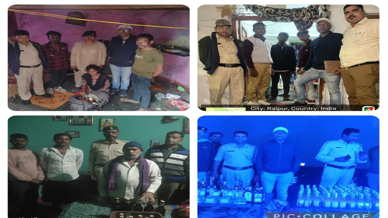 Raipur: Excise department raids at four locations in raipur, four accused arrested