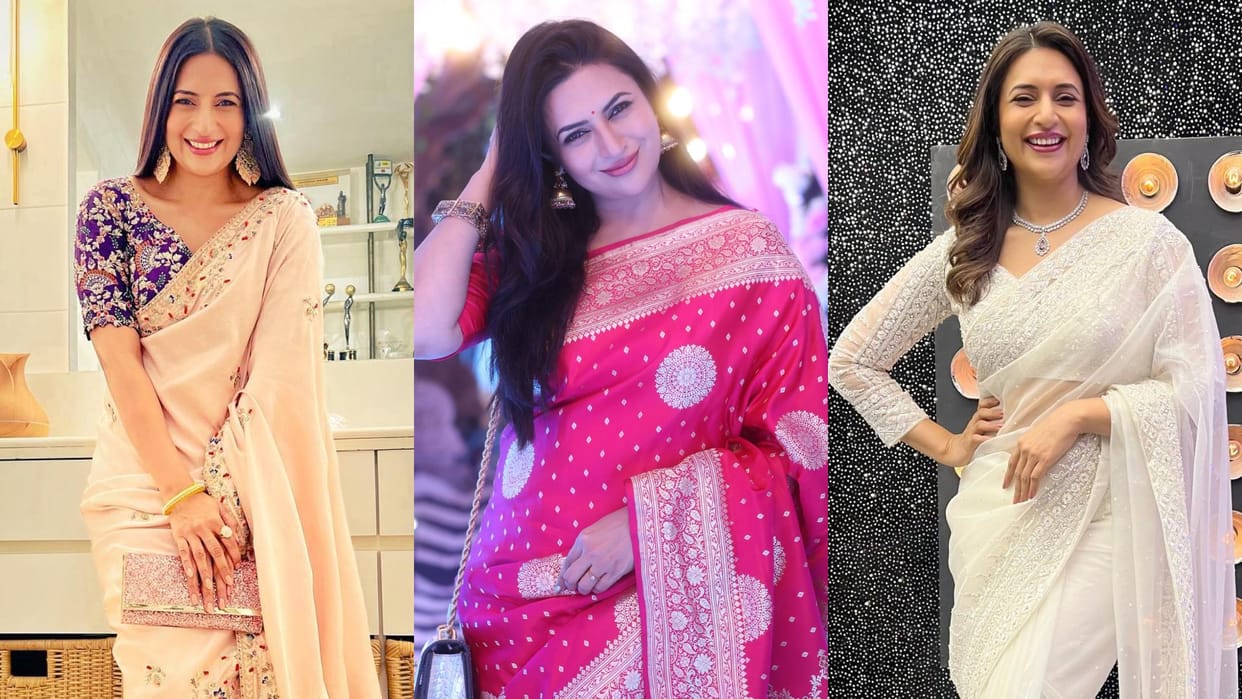 TV actress Divyanka Tripathi saree looks for wedding seasons