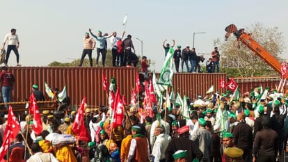 Farmer Protest Noida There was a tussle between police and farmers for three hours at protest site