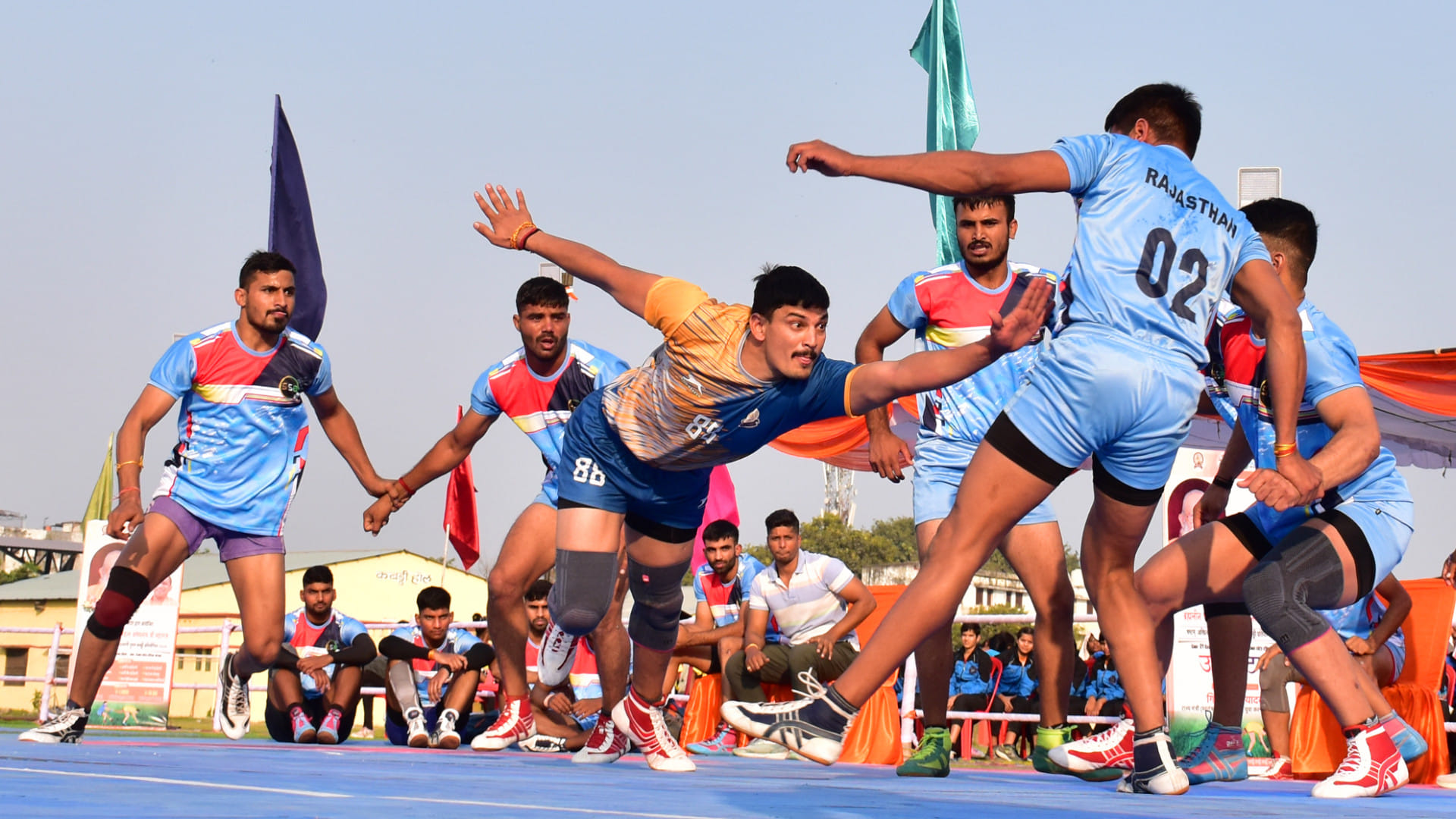 Kabaddi tournament in Gorakhpur, Rajasthan defeated SSB 52-40 in the inaugural match.