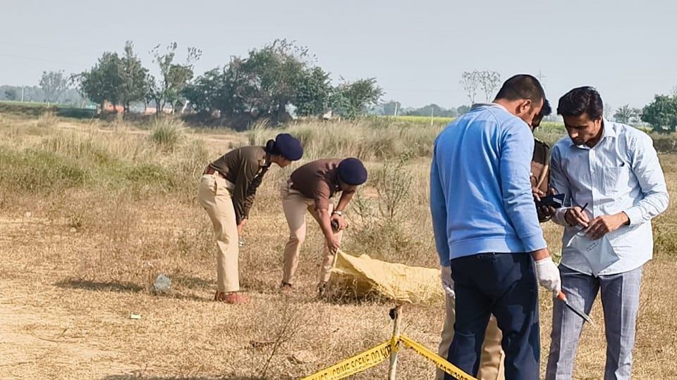 Dead body of young man found lying in the field