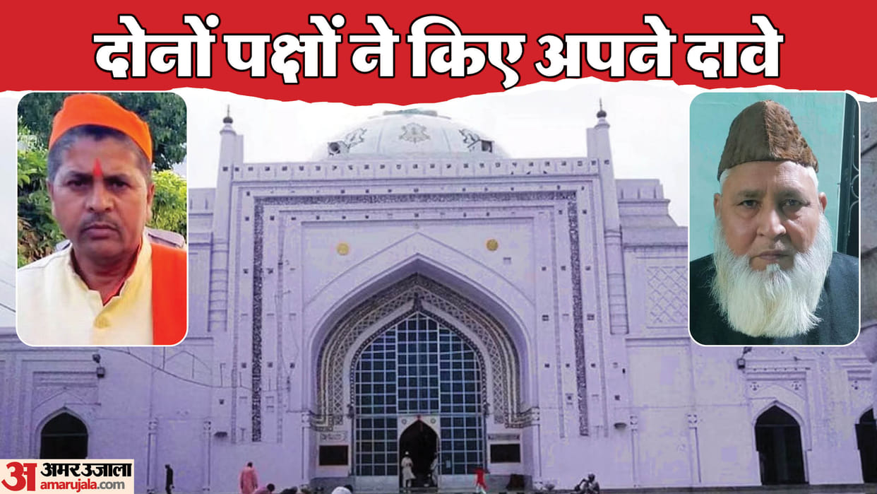 Jama Masjid or Neelkanth Mahadev Temple in Badaun both sides face to face